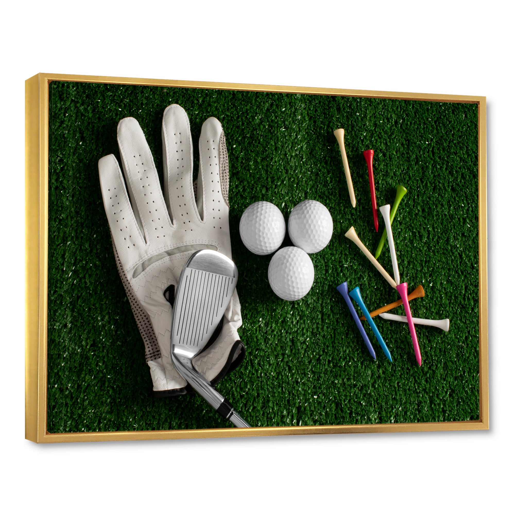 Golf Set Collage - Golf Canvas Wall Art
