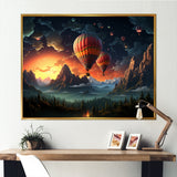 Hot Air Balloon Cosmic Magic - Hot Air Balloon Canvas Wall Art