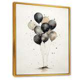Minimalist Depiction Of Balloons - Hot Air Balloon Canvas Wall Art