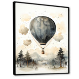 Minimalist Depiction Of A Hot Air Balloons Sky Magic - Hot Air Balloon Canvas Wall Art