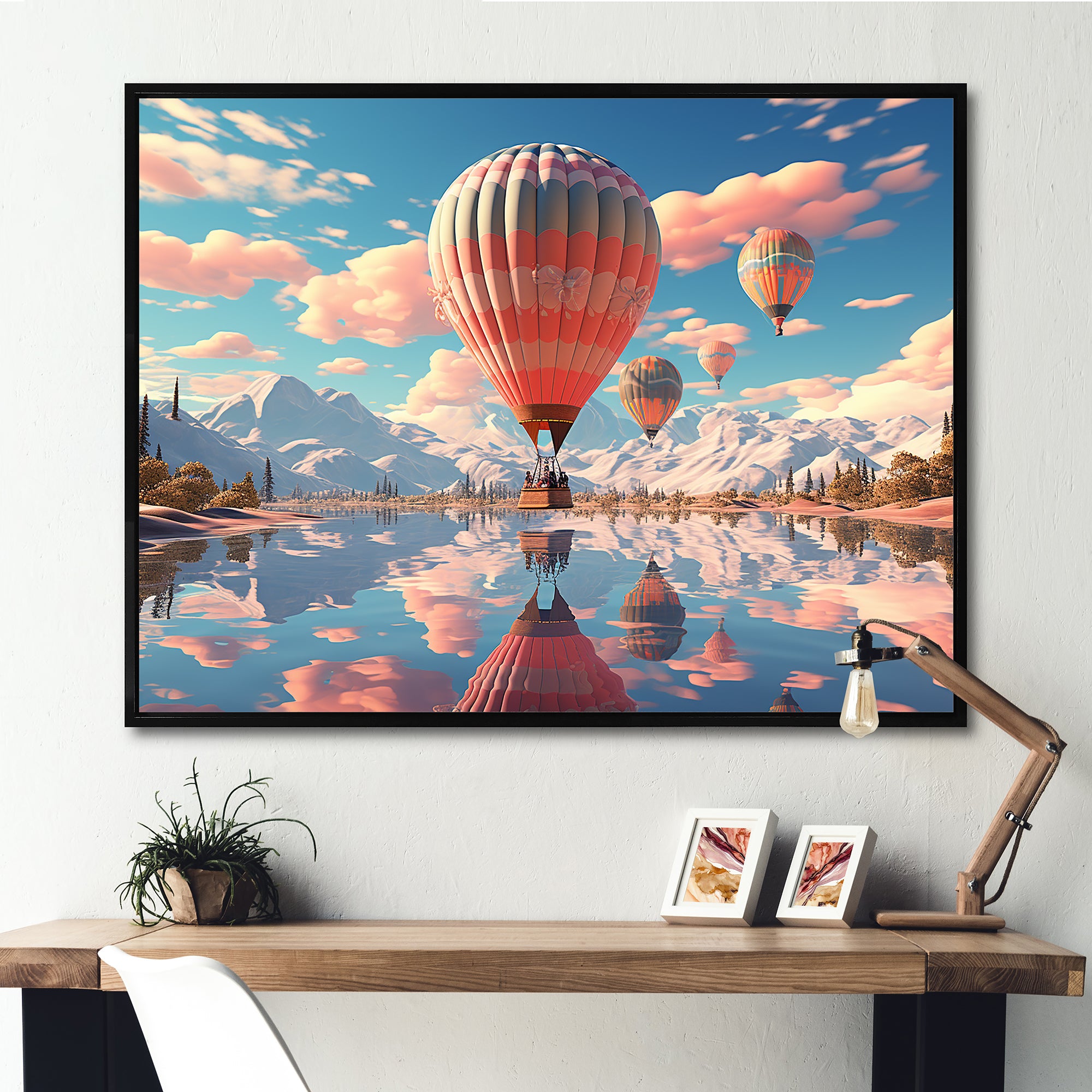 A Playful Hot Air Balloons Bliss - Hot Air Balloon Canvas Wall Art