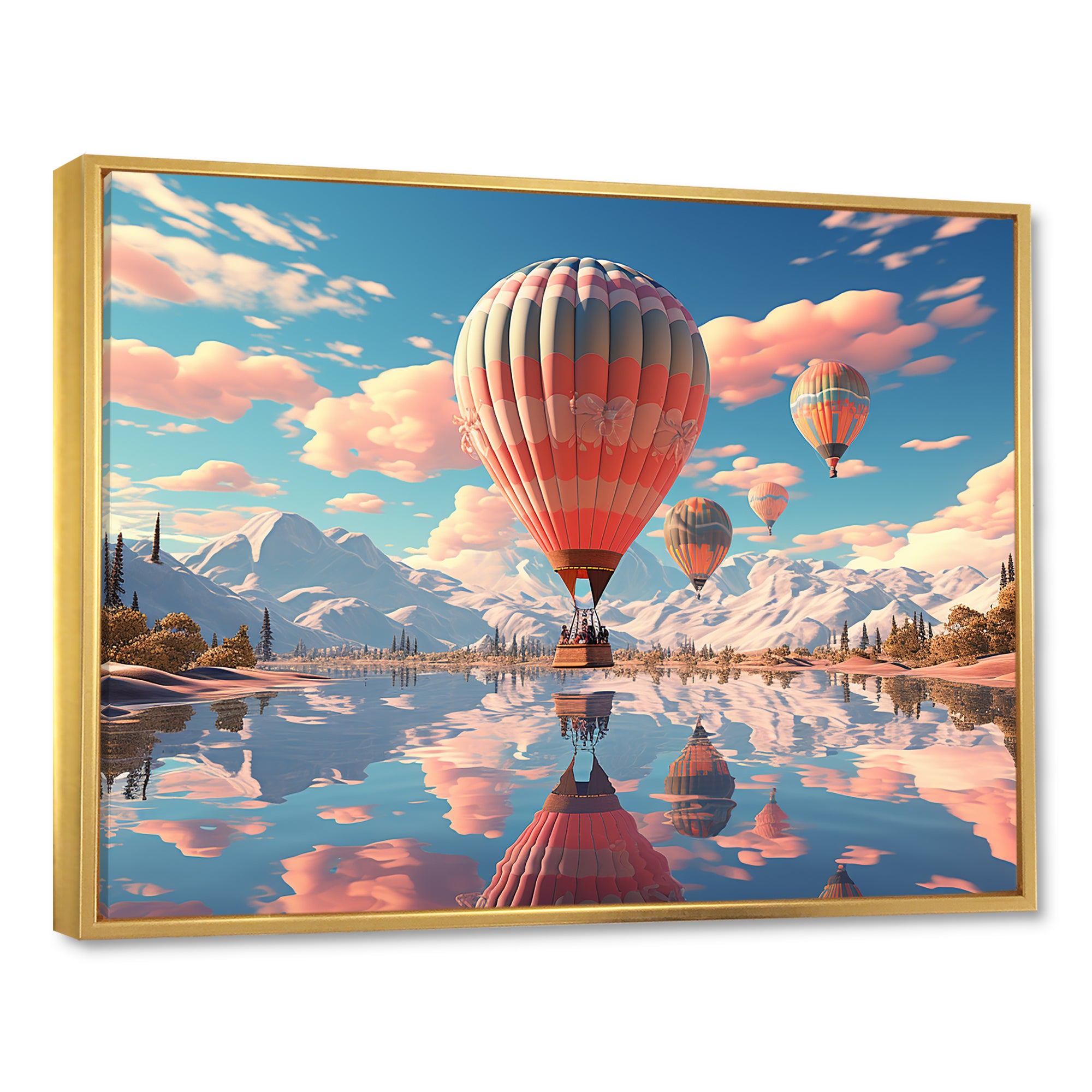 A Playful Hot Air Balloons Bliss - Hot Air Balloon Canvas Wall Art