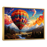Pop Art Hot Air Balloons Aerial Views - Hot Air Balloon Canvas Wall Art