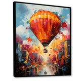 Street Art Hot Air Balloon Bliss - Hot Air Balloon Canvas Wall Art