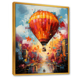 Street Art Hot Air Balloon Bliss - Hot Air Balloon Canvas Wall Art