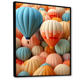 Abstract Colorful Balloon Harmony - Hot Air Balloon Canvas Wall Art