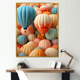Abstract Colorful Balloon Harmony - Hot Air Balloon Canvas Wall Art