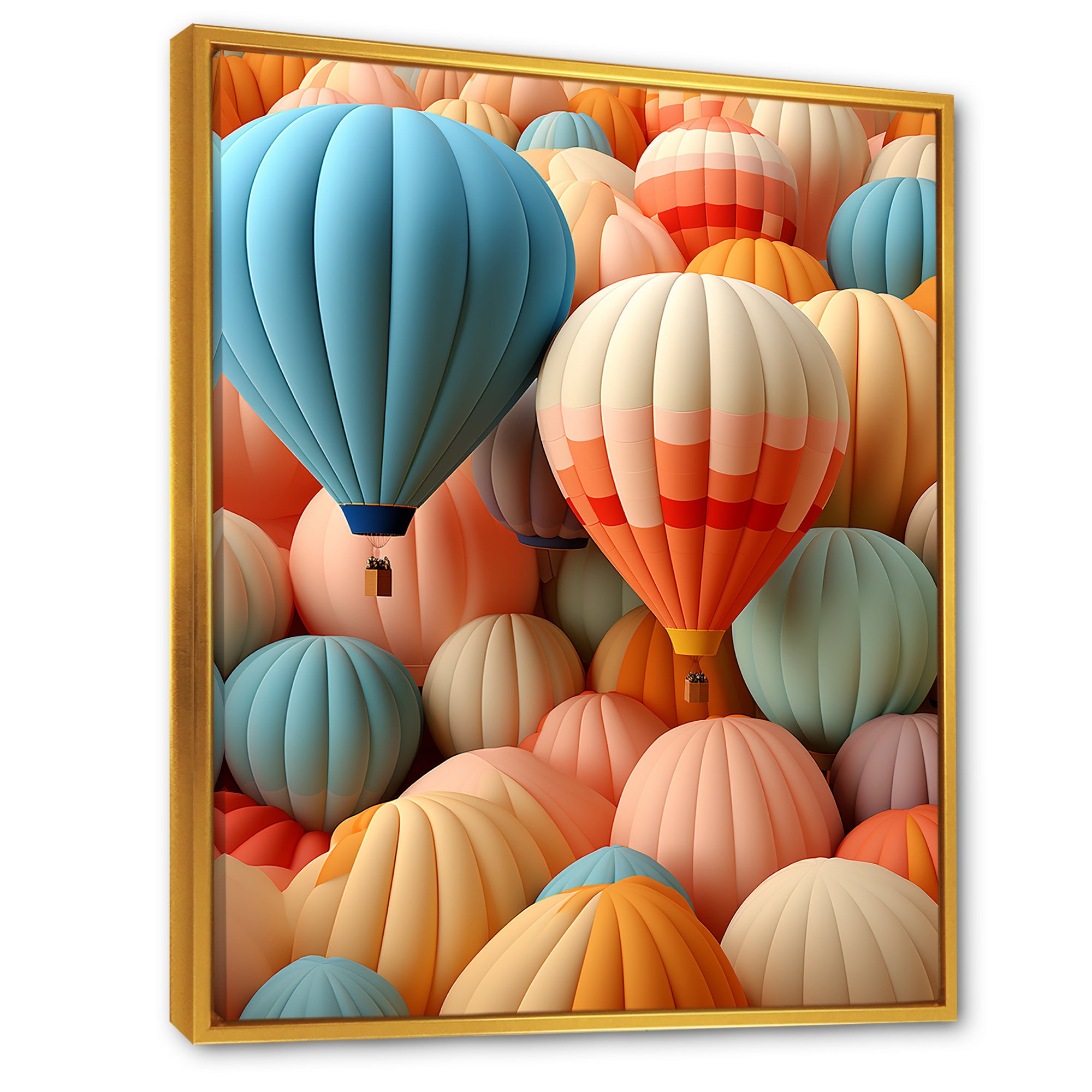 Abstract Colorful Balloon Harmony - Hot Air Balloon Canvas Wall Art