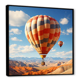 Abstract Colorful Balloon Soaring - Hot Air Balloon Canvas Wall Art