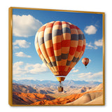 Abstract Colorful Balloon Soaring - Hot Air Balloon Canvas Wall Art