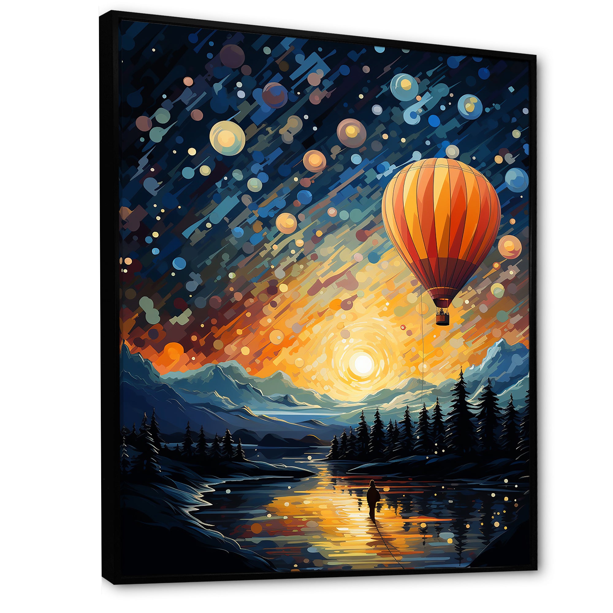 Hot Air Balloon Heavenly Bliss - Hot Air Balloon Canvas Wall Art