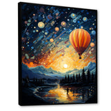 Hot Air Balloon Heavenly Bliss - Hot Air Balloon Canvas Wall Art