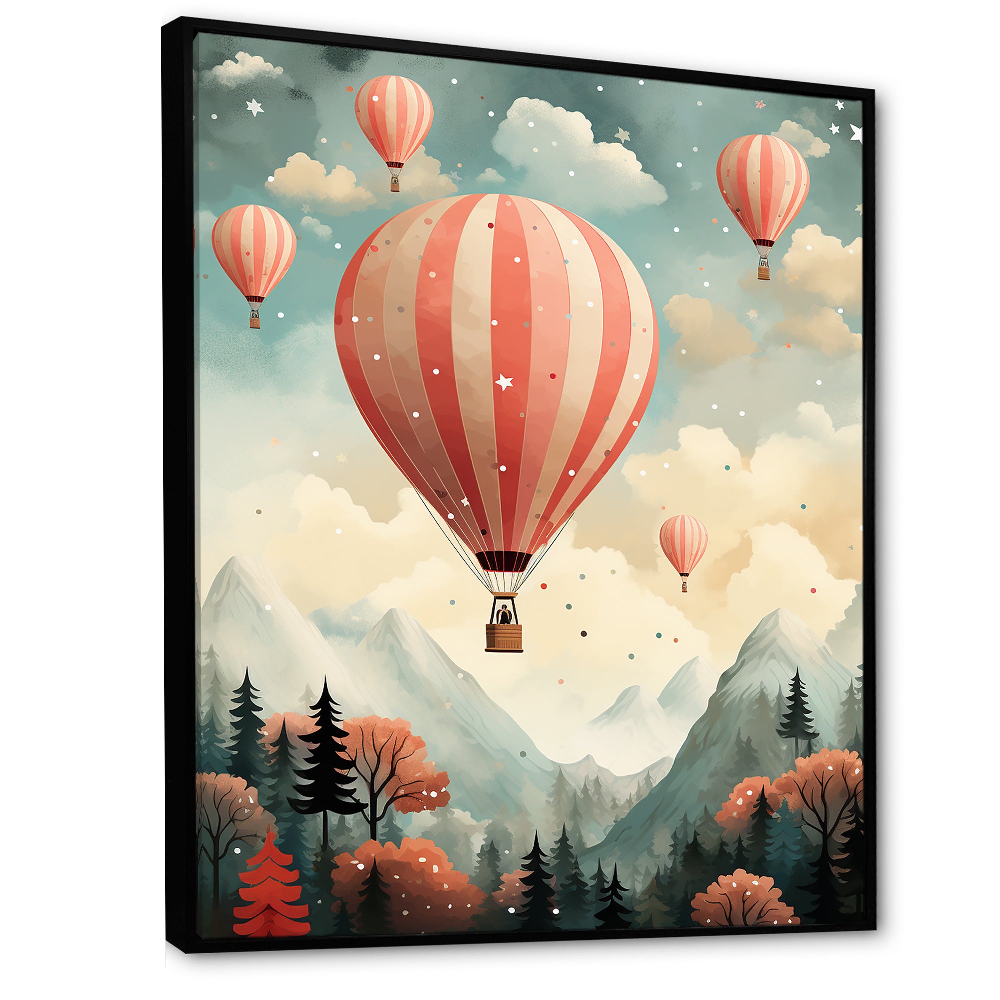Classic Hot Air Balloon Charm - Hot Air Balloon Canvas Wall Art