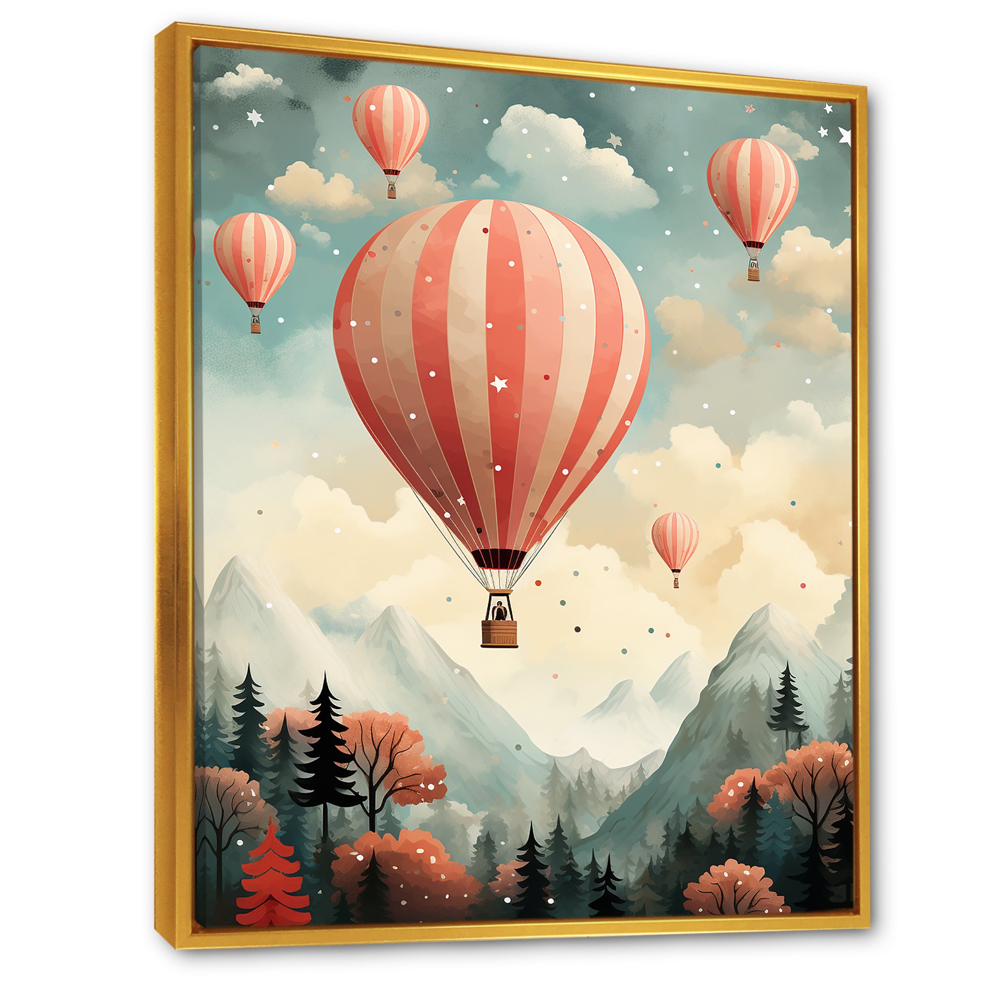 Classic Hot Air Balloon Charm - Hot Air Balloon Canvas Wall Art