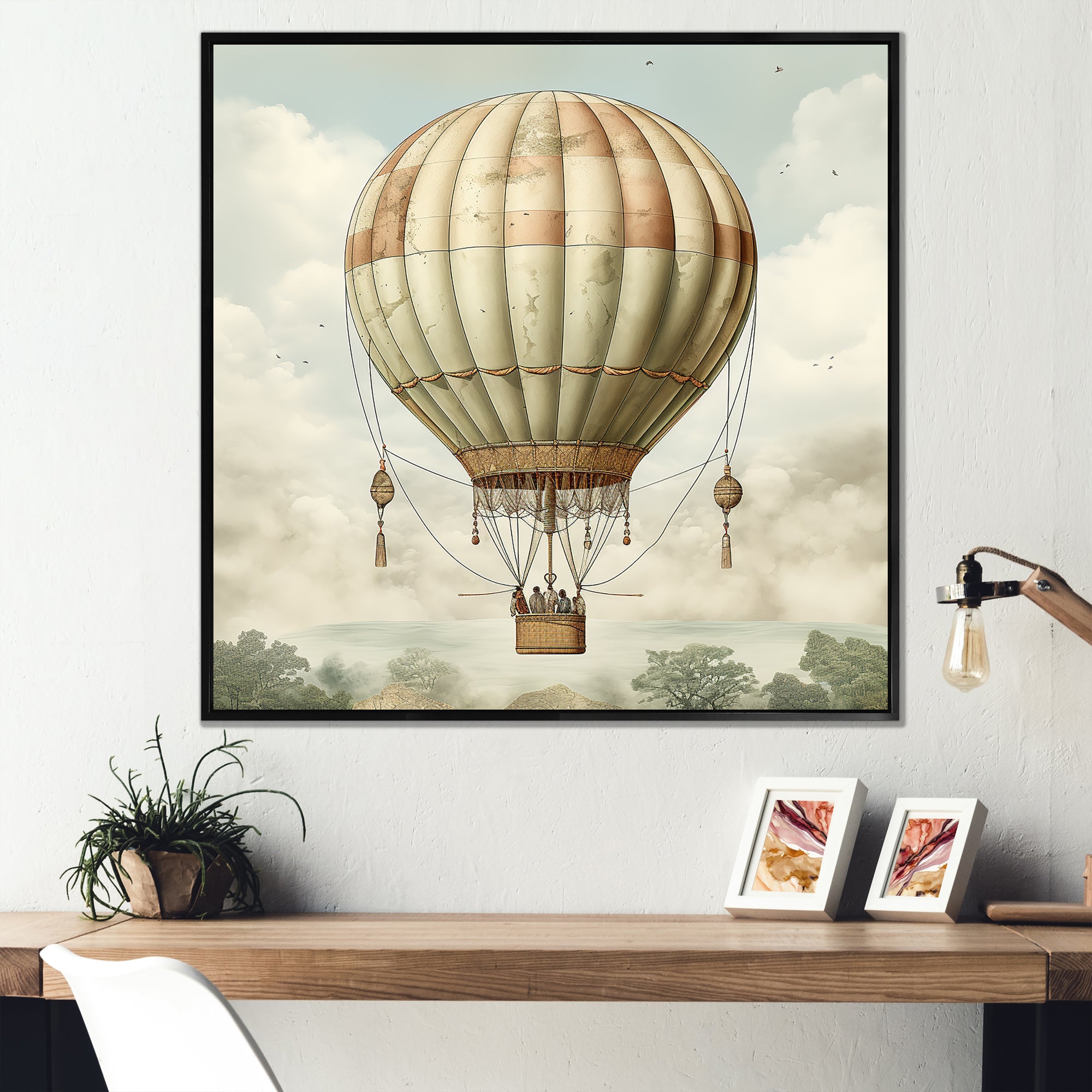 Contemporary Balloon Voyage I - Hot Air Balloon Canvas Wall Art