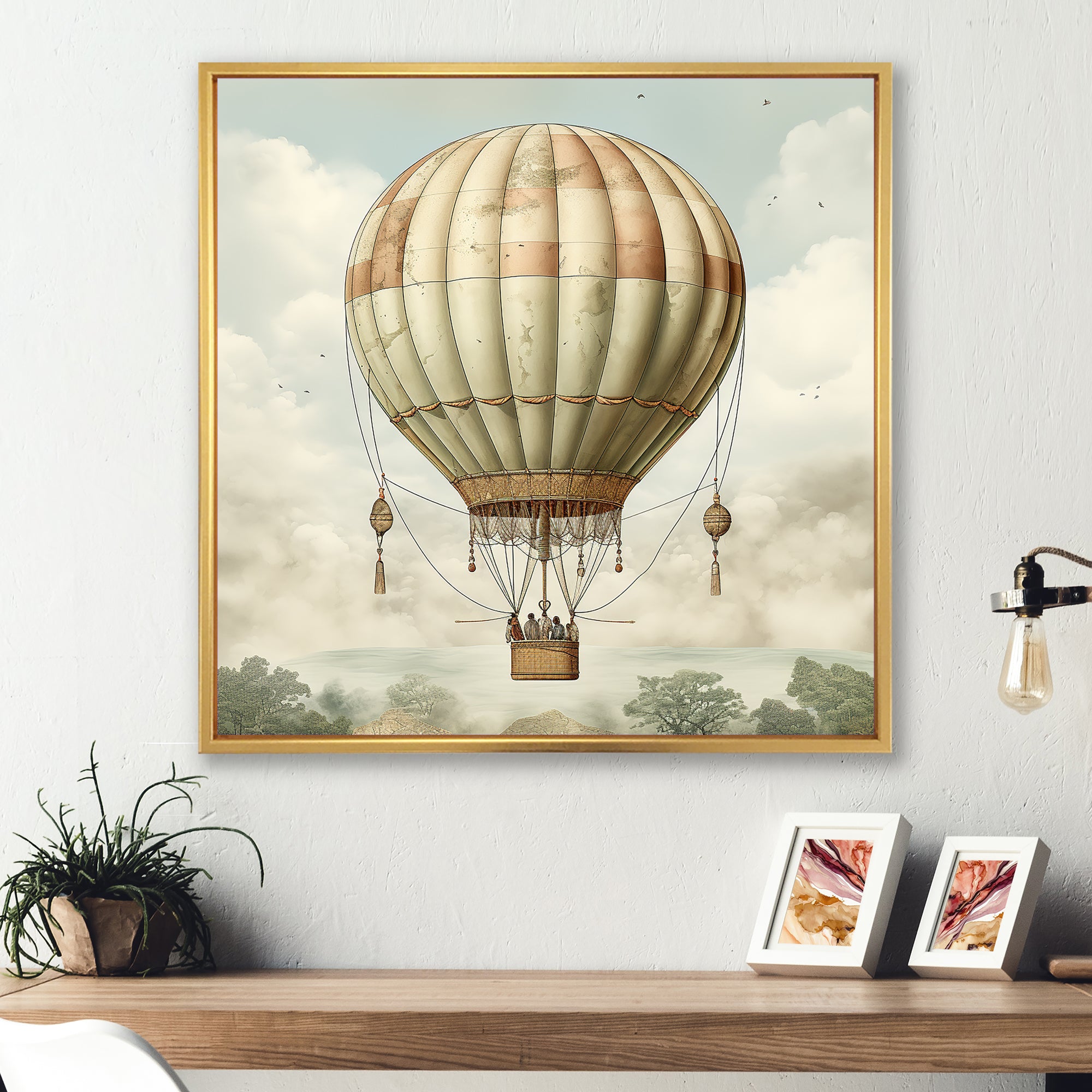 Contemporary Balloon Voyage I - Hot Air Balloon Canvas Wall Art
