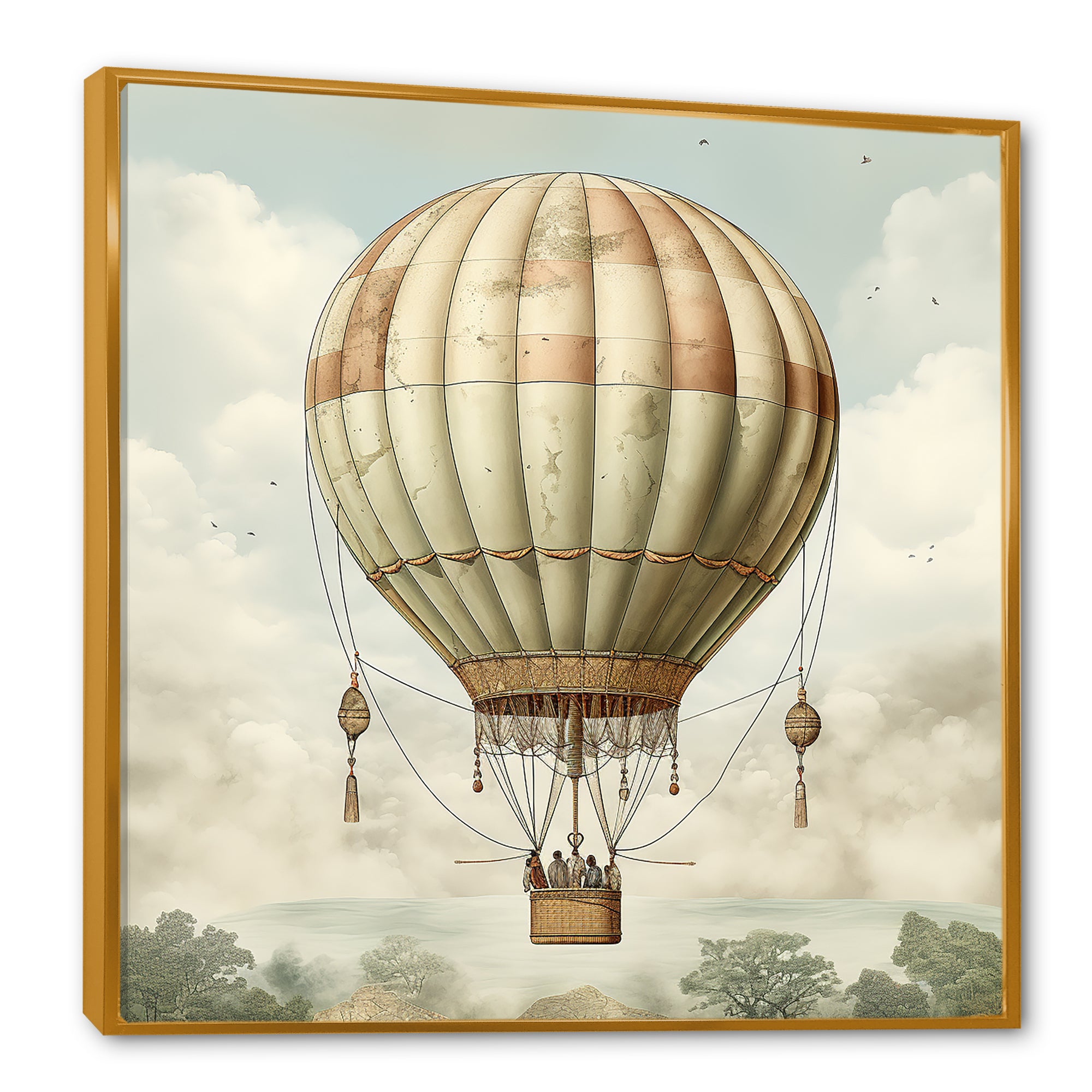 Contemporary Balloon Voyage I - Hot Air Balloon Canvas Wall Art