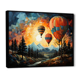 Cubist Balloon Expedition - Hot Air Balloon Canvas Wall Art