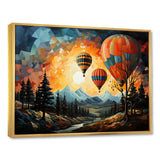 Cubist Balloon Expedition - Hot Air Balloon Canvas Wall Art