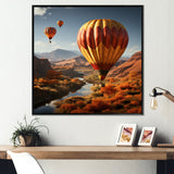 Expressionist Balloon Journey - Hot Air Balloon Canvas Wall Art