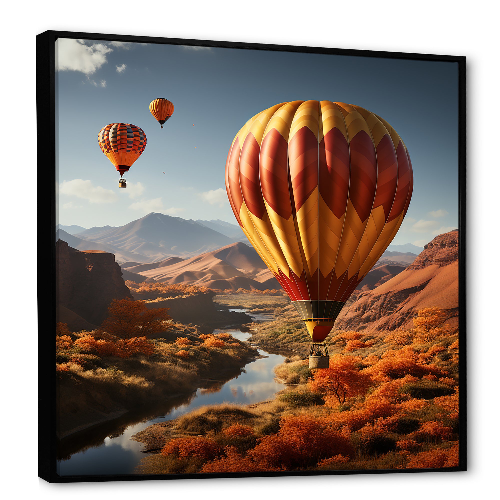 Expressionist Balloon Journey - Hot Air Balloon Canvas Wall Art