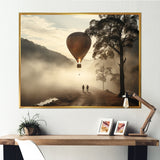 Fog Hot Air Balloon Charm - Hot Air Balloon Canvas Wall Art