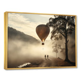 Fog Hot Air Balloon Charm - Hot Air Balloon Canvas Wall Art
