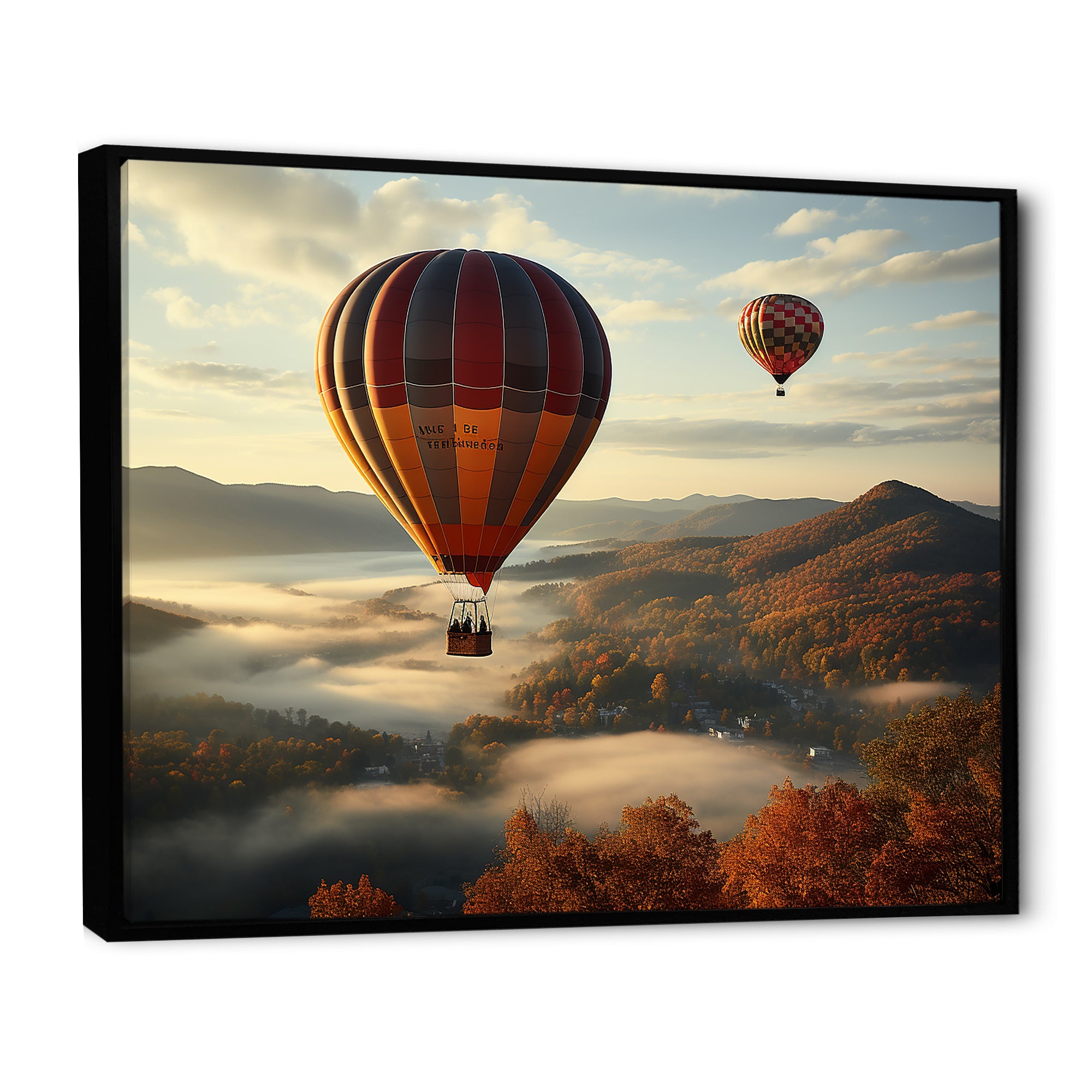 Autumn Hot Air Balloon Charm - Hot Air Balloon Canvas Wall Art