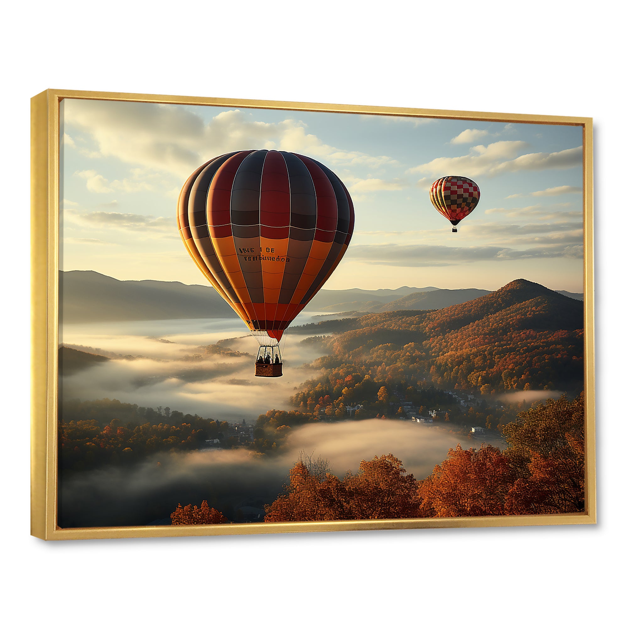 Autumn Hot Air Balloon Charm - Hot Air Balloon Canvas Wall Art