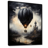 Dark Balloon Mystery Journey - Hot Air Balloon Canvas Wall Art