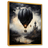 Dark Balloon Mystery Journey - Hot Air Balloon Canvas Wall Art