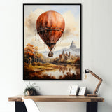 Castle Hot Air Balloon Flight - Hot Air Balloon Canvas Wall Art