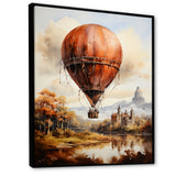 Castle Hot Air Balloon Flight - Hot Air Balloon Canvas Wall Art