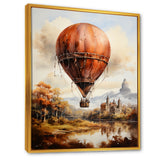 Castle Hot Air Balloon Flight - Hot Air Balloon Canvas Wall Art