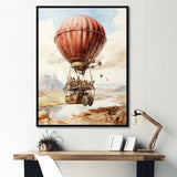 Dessert Journey Hot Air Balloon - Hot Air Balloon Canvas Wall Art