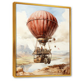 Dessert Journey Hot Air Balloon - Hot Air Balloon Canvas Wall Art