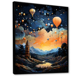 High Flying Fantasy Hot Air Balloon Adventure - Hot Air Balloon Canvas Wall Art