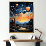 High Flying Fantasy Hot Air Balloon Adventure - Hot Air Balloon Canvas Wall Art