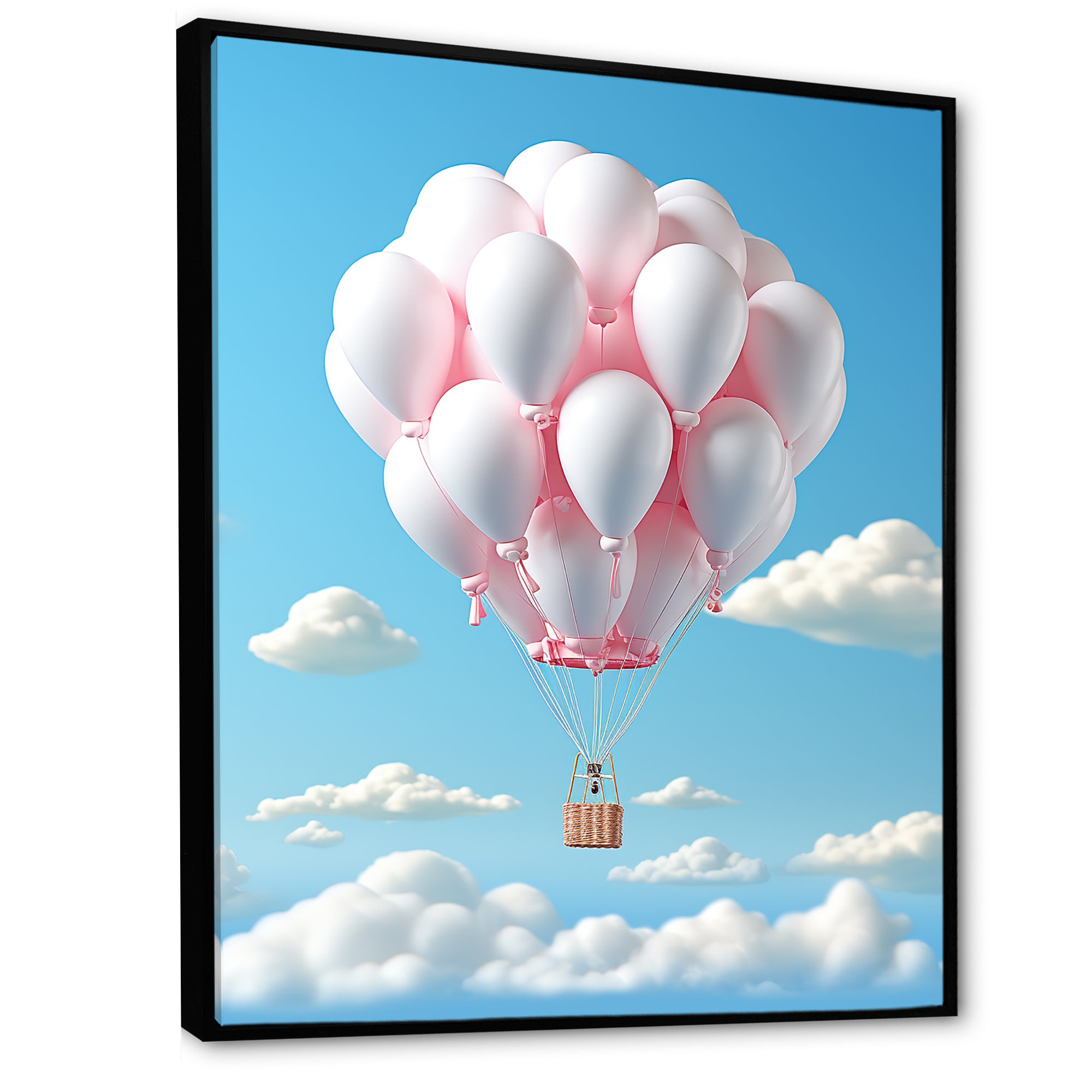 Sky high Balloon Whimsy - Hot Air Balloon Canvas Wall Art