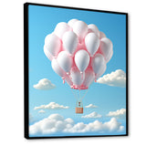 Sky high Balloon Whimsy - Hot Air Balloon Canvas Wall Art