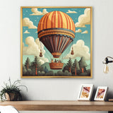 Floating Dreamscape Hot Air Balloon - Hot Air Balloon Canvas Wall Art