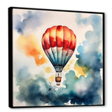Hot Air Ballon Colorful Ascent - Hot Air Balloon Canvas Wall Art