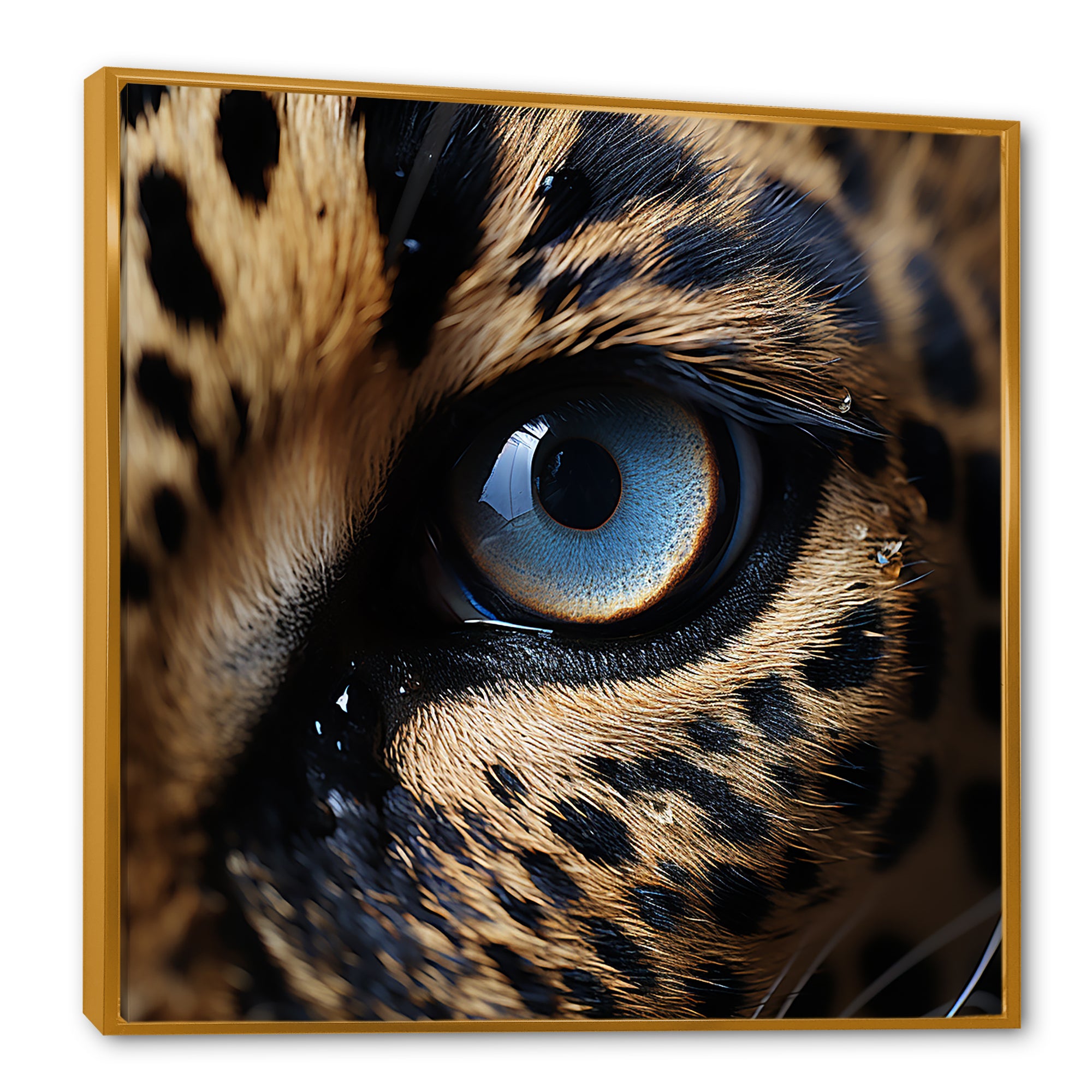 Blue Eyes Of The Jungle - Leopard Canvas Wall Art