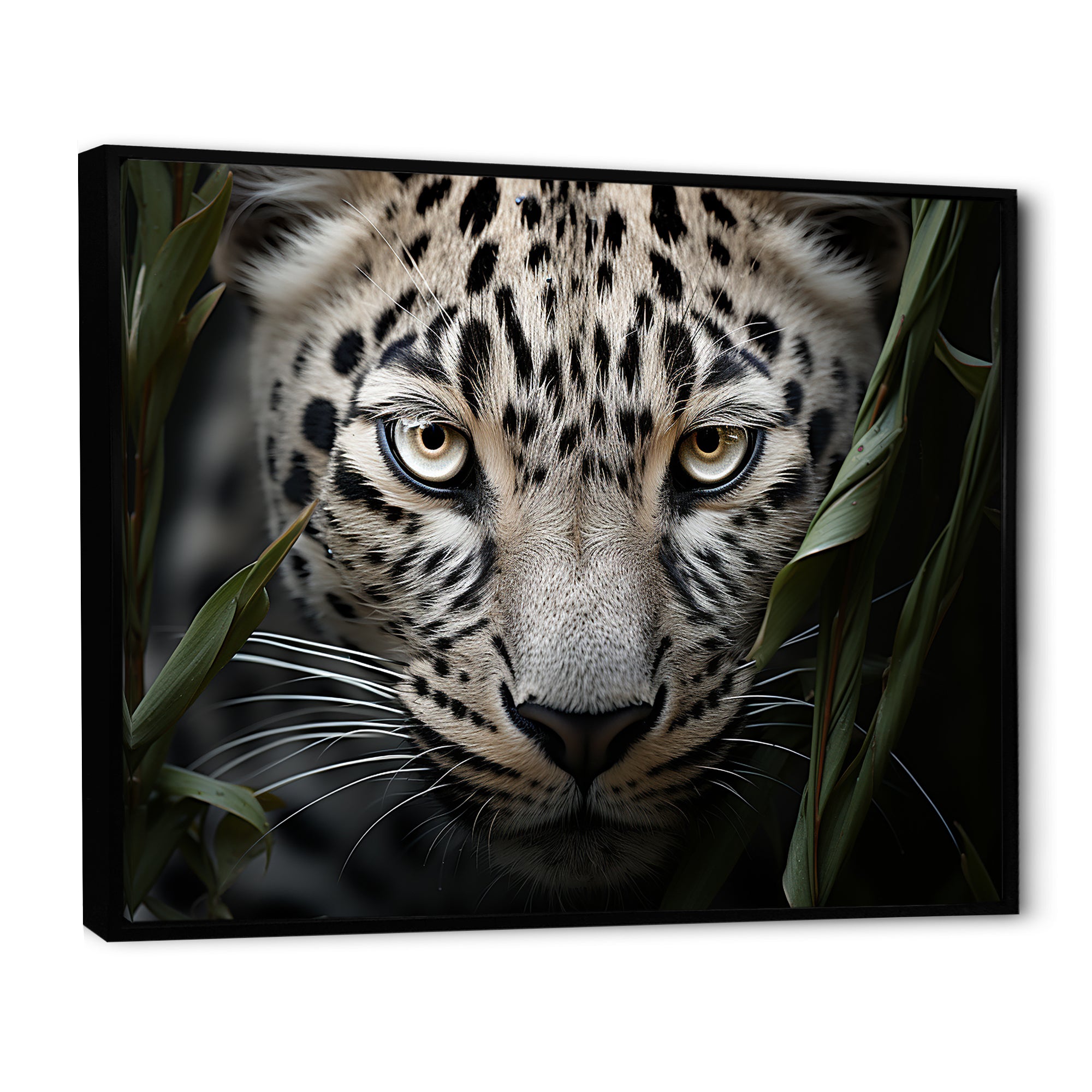 Jungle Leopard Stalk - Leopard Framed Canvas Art