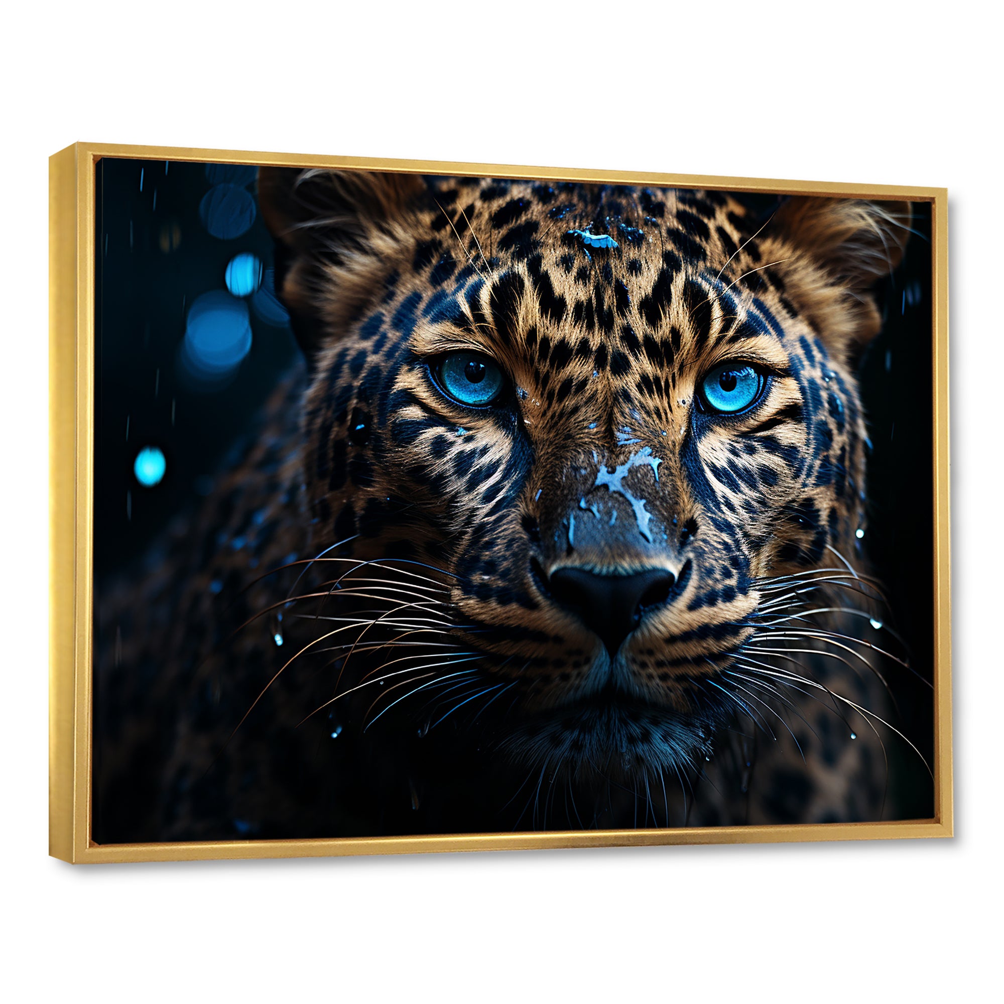Leopard Nocturnal Sovereign Nighttime Blues - Leopard Wall Decor