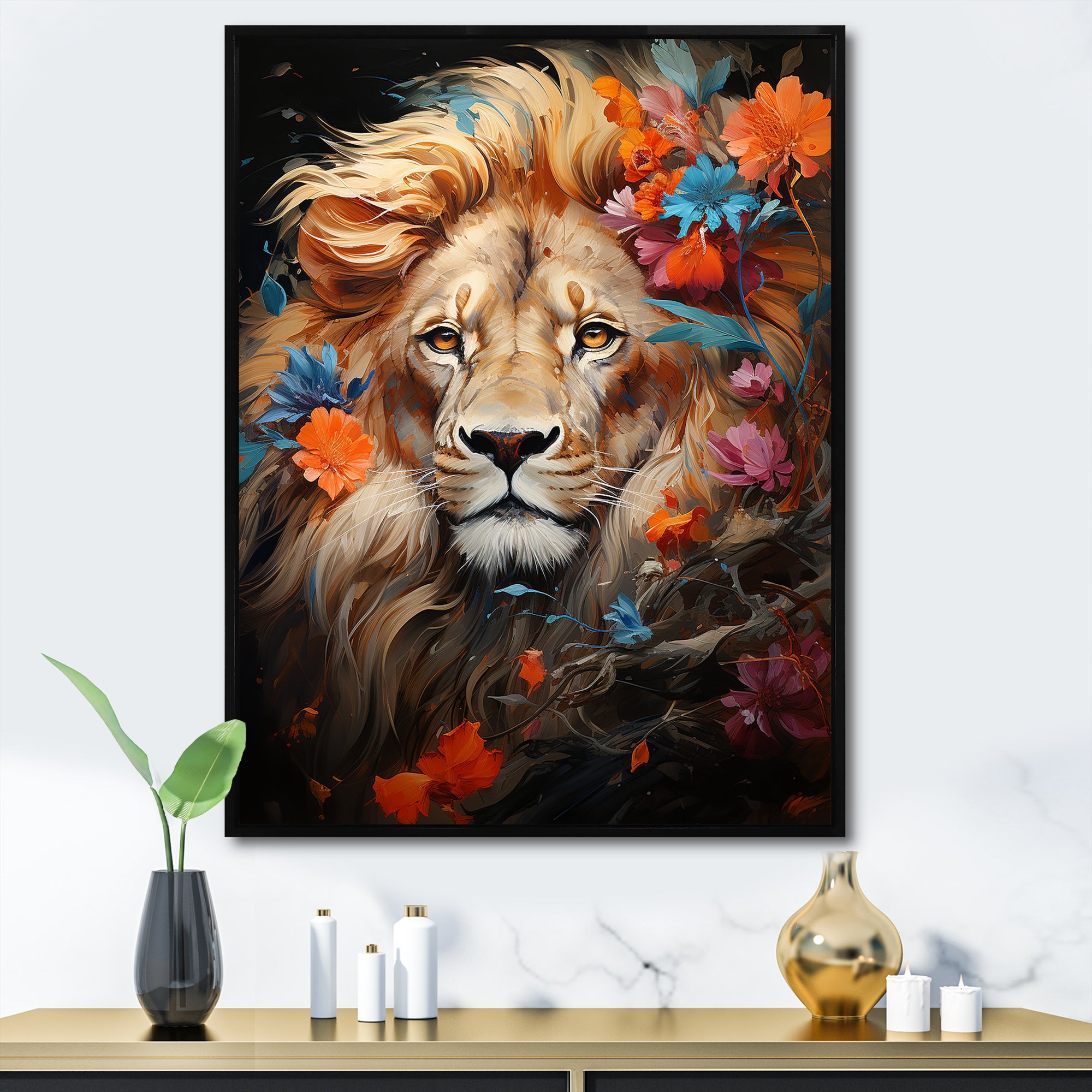 Eternal Majesty Lion Timeless Gaze - Lion Wall Decor