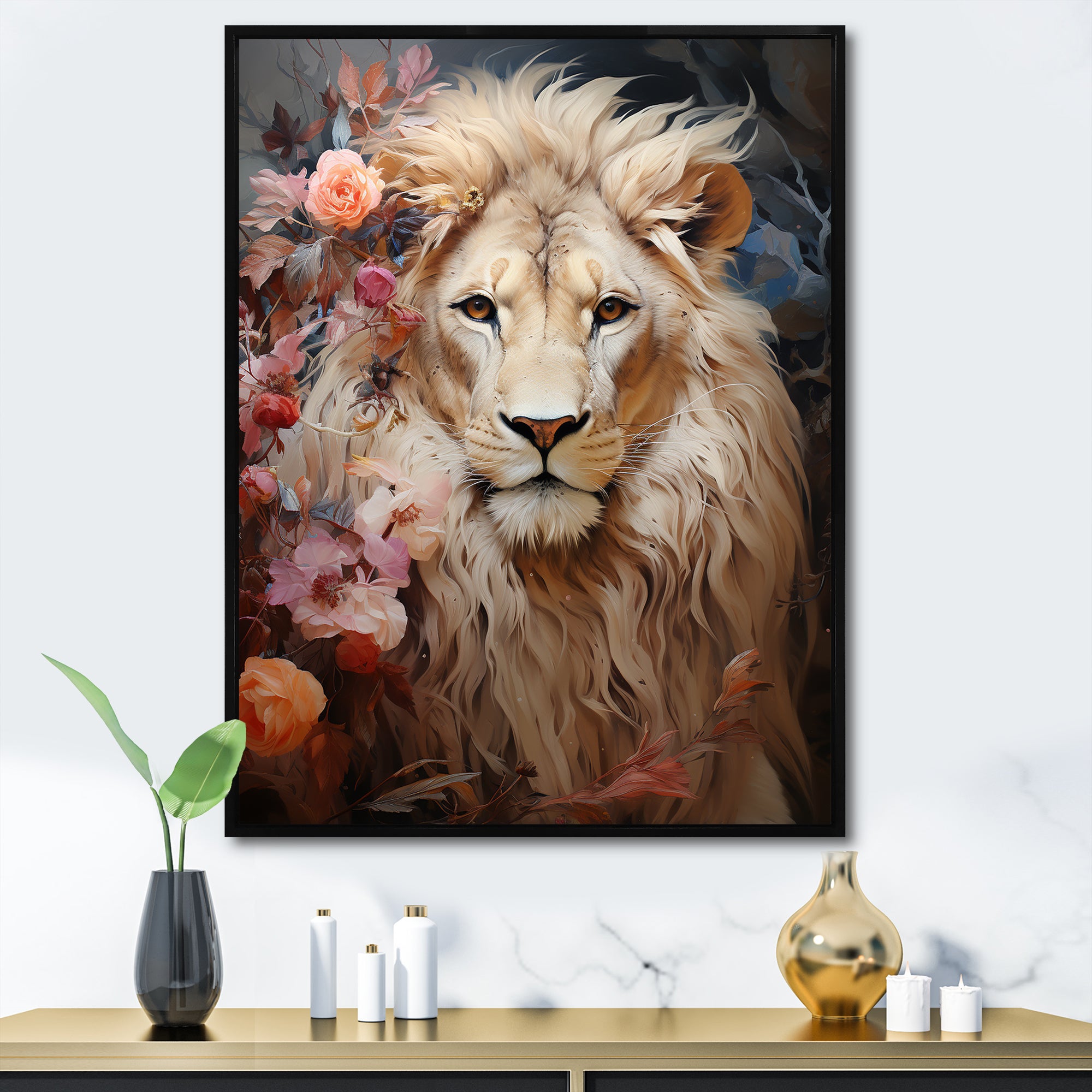 Lion Ethereal Presence Dreamy Hues - Lion Wall Art Prints