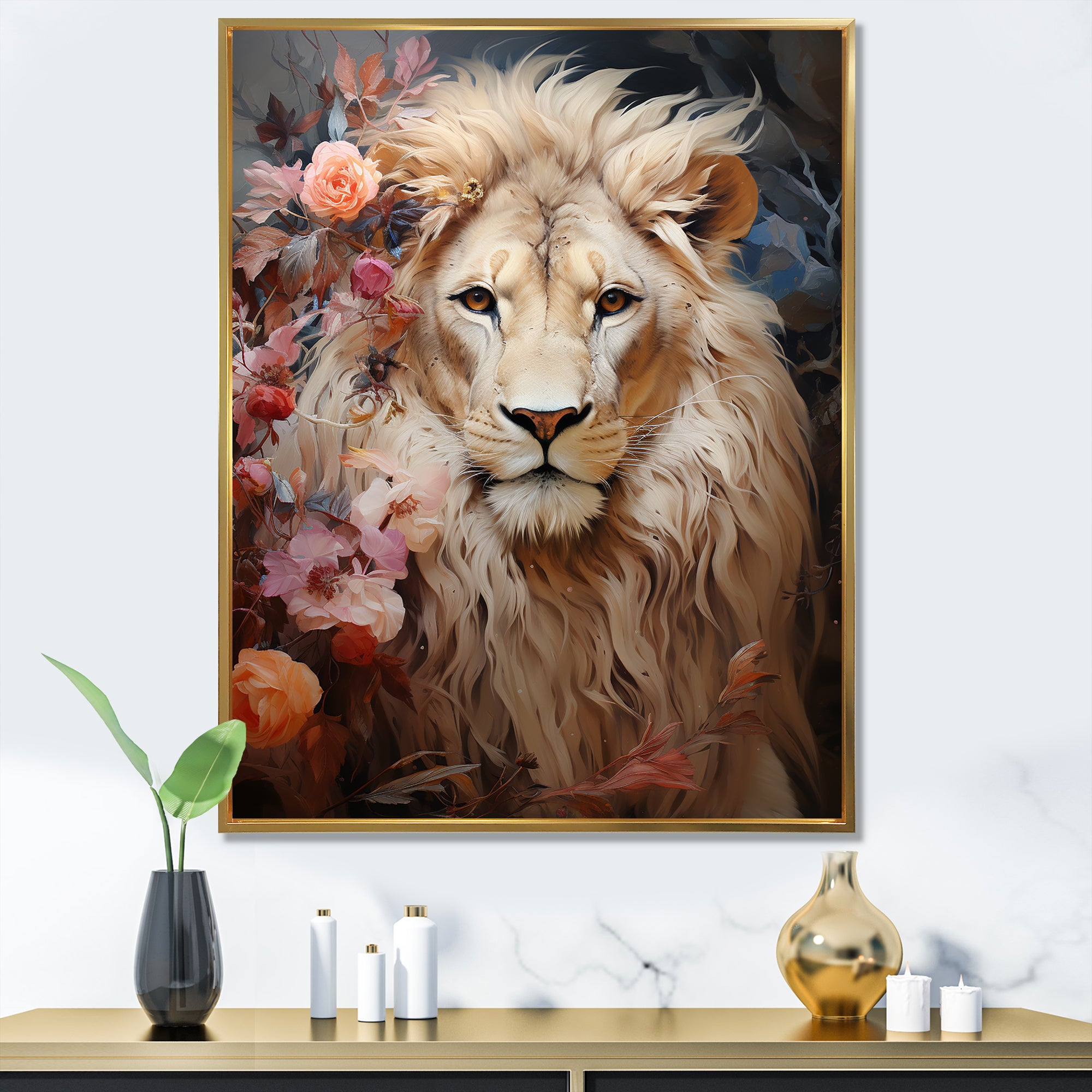 Lion Ethereal Presence Dreamy Hues - Lion Wall Art Prints