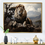 Golden Lions Vigilance Grace - Lion Canvas Wall Art