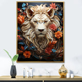 Lions Realm Dominant Blooming Presence - Lion Wall Art Prints